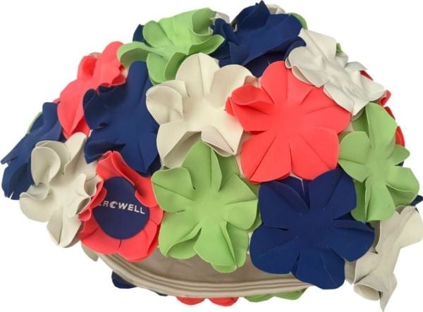Svømmehette Crowell Flowers, blå farge str. 5