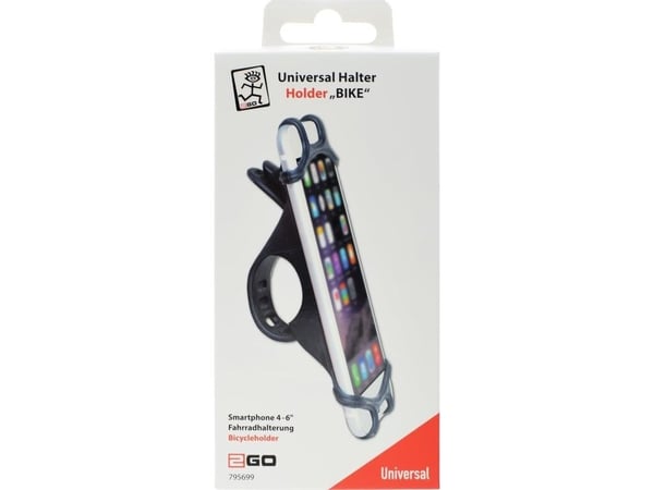 2GO 795699, Mobiltelefon/smarttelefon, Passiv holder, Sykkel, Sort