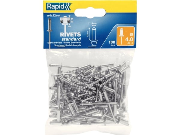 Rapid Standard -niitit ?4,0 x 12 mm - 100 kpl.