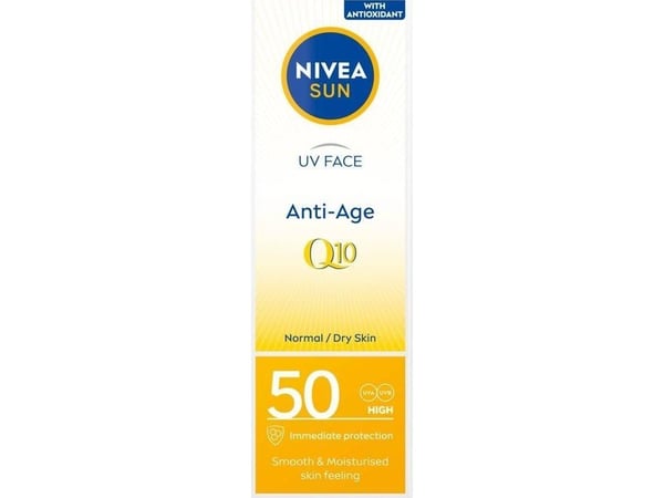 Nivea Sun UV Face Anti-Age Q10 Anti-rynke ansiktssolkrem Creme SPF50 50ml