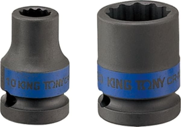 King Tony kort slagpipesats 1/2" 15 mm x 38 mm, 12-kant