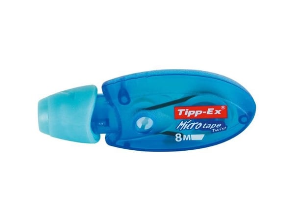 Tipp-Ex Microtape Twist - Retterulle - 5 mm x 8 m - gjennomsiktig blå
