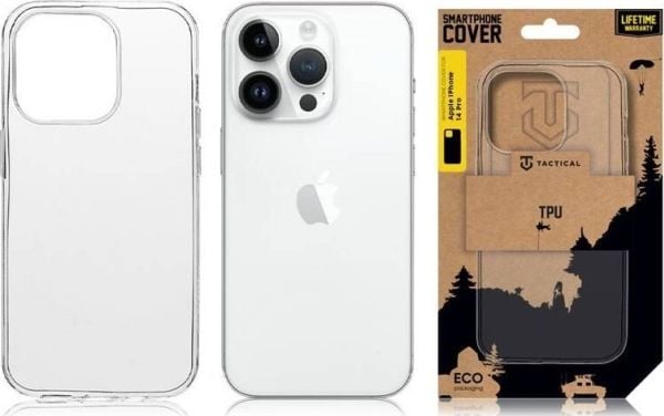 Tactical TPU-skal till Apple iPhone 14 Pro transparent