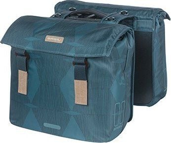 Basil Trunk bag BASIL ELEGANCE DOBBEL VESE MIK 40-49L, MIK System (klar til bruk) vanntett eiendom blå (NY 2024)