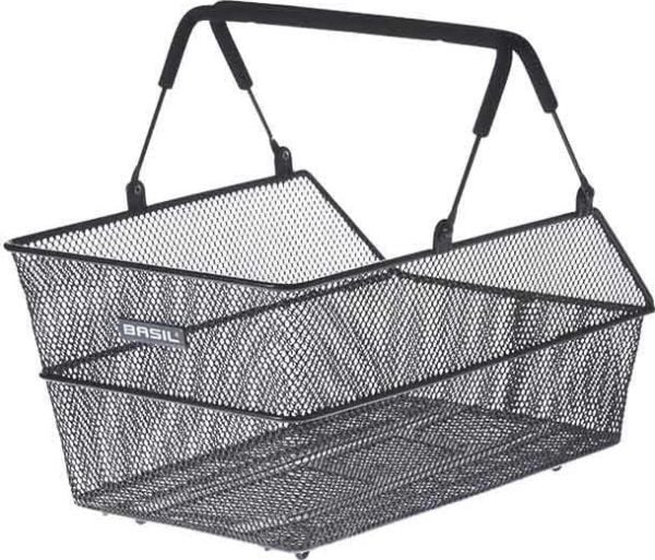 Basil Cento Multi System, Bakre, Sykkelkurv, Stål, Svart, 5 kg, 450 mm