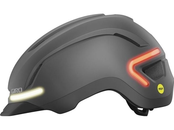 Giro sykkelhjelm GIRO ETHOS MIPS med integrert LED, hjelmstørrelse L(59-63 cm), velg farge Matte Graphite