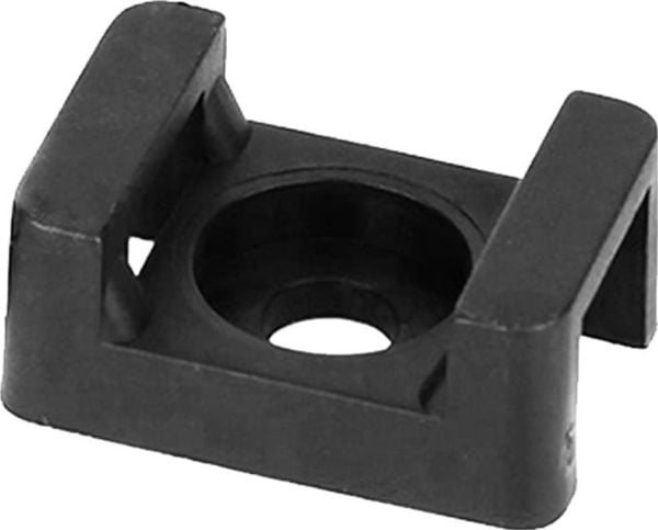 Orno kaapelinsidontatuki, satulan muotoinen, ruuvikiinnitteinen, 22x16 mm, kiinnitysreikä 6.8mm, musta, 100 kpl