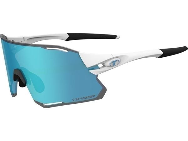 TIFOSI RAIL RACE CLARION sportbriller, matt hvit (2 glass Clarion Blue 14,7% lysgjennomslipp, 95,6% klar), LIMITED EDITION (NY)