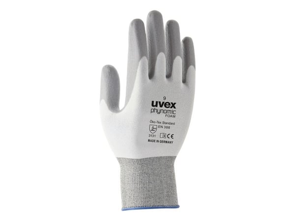 Uvex 6005010, Grå, Hvit, Voksen, Voksen, Unisex, 1 stykker, Elastan, Polyamid