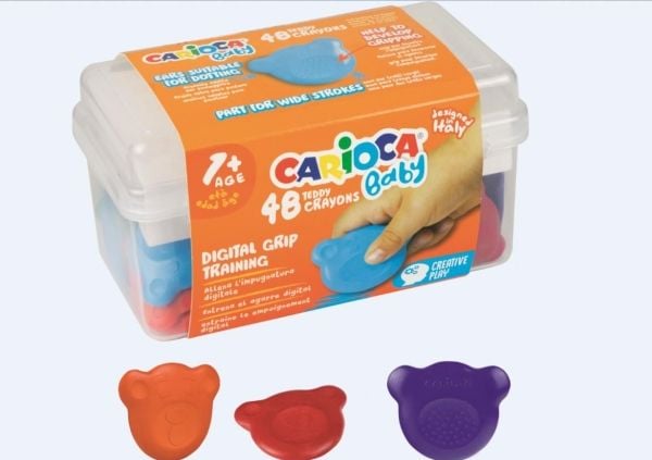 Carioca Teddy BABY, 48 stykker, Blå, Grønn, Oransje, Rød, Fiolett, Gult, 1 år, Gutt/Jente, Boks, Motor skills training