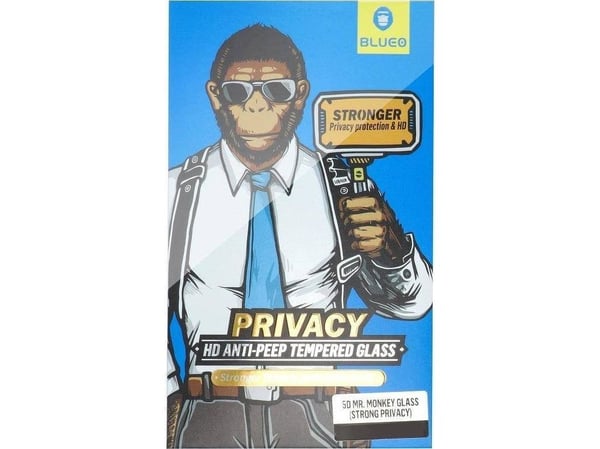 Strong Szklo Hartowane 5D Mr. Monkey Glass - Apple iPhone 13 Pro czarny (Strong Privacy)