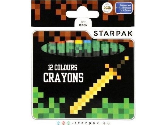Starpak Kynttilä vahaliidut 12 väriä Pixel Game