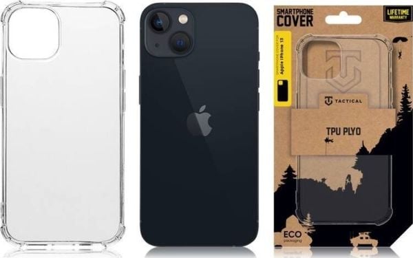 Taktisk TPU plyo-cover til Apple iPhone 13 Pro Max transparent