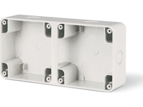Scame Surface box, 2 moduulia, M95x2, , IP66, harmaa, PROTECTA