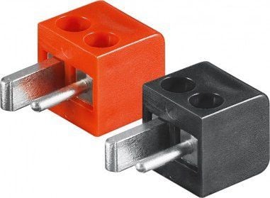 Goobay 11250, Loudspeaker, Musta, Punainen, Kulmikas, Muovi, CE, 2 kpl