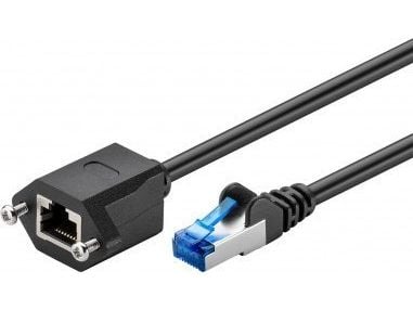 Goobay 77576, 1,5 m, Cat6a, S/FTP (S-STP), RJ-45, RJ-45, Sort