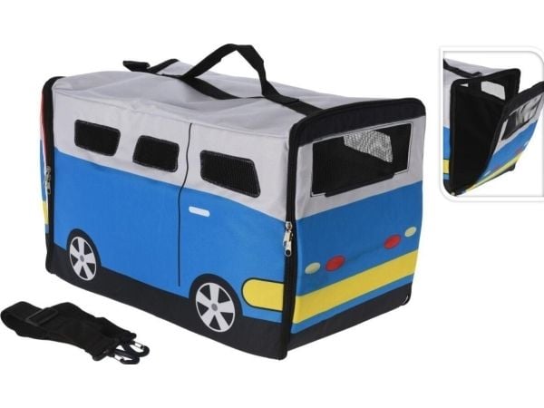 Koopman transportkasse for kjæledyr 52x30x32,5 cm pet bus blå