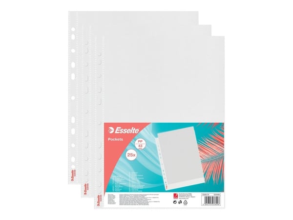 Esselte A4-fickor PP OP 25 st Esselte Colourbreeze