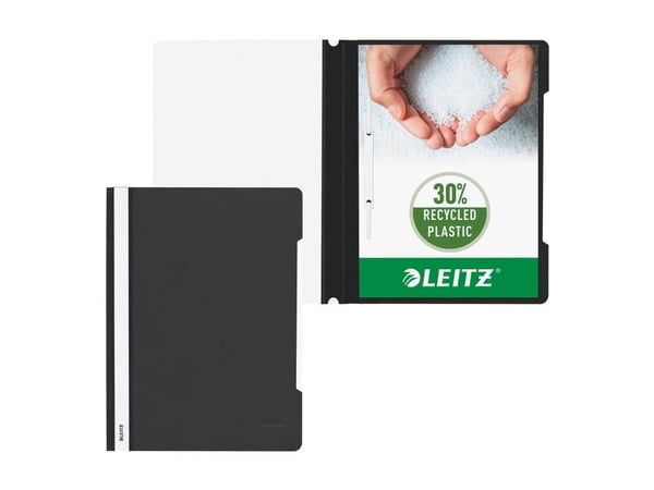 Mappe A4, PVC, sort 25 stk. Leitz