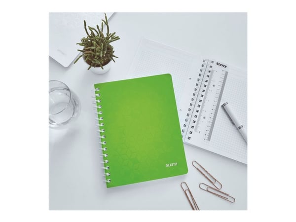 Leitz WOW, Yksivärinen, Vihreä, A5, 80 arkkia, 80 g/m², Neliöpaperi