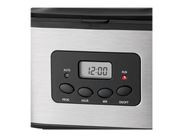 Clatronic KA 3642 Kaffemaskin Sort, Rustfrit stål Kapacitet kopper=14 Timerfunktion, Display