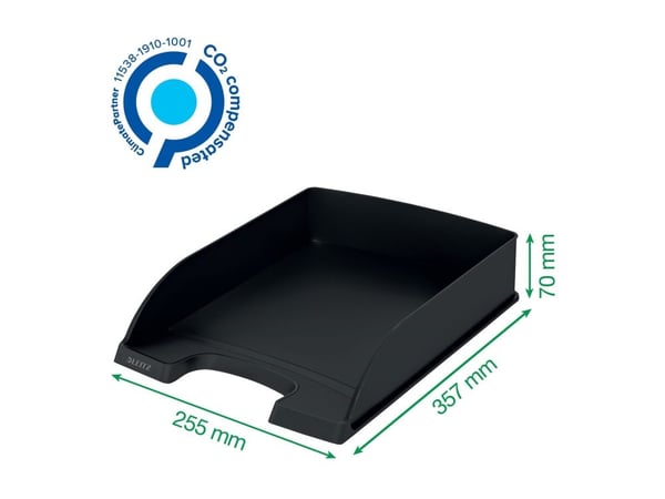 Leitz Recycle lomakelaatikko, Muovi, Musta, A4+, A4, A4+, 1 laatikko(a), 255 x 70 x 357 mm