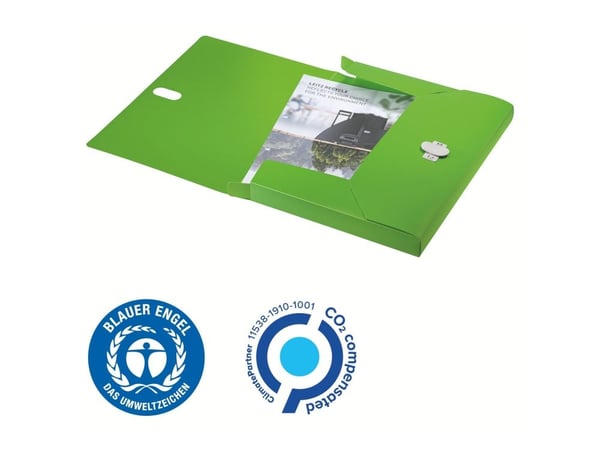 Leitz Recycle - Boksfil - bokryggbredde: 38 mm - for A4 (210 x 297 mm) - kapasitet: 250 ark - grønn