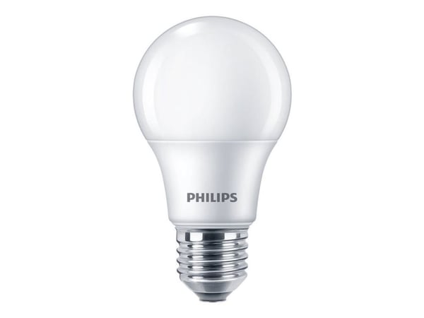 Philips - LED-lyspære - form: A60 - mattslipt finish - E27 - 4.9 W (ekvivalent 40 W) - klasse F - varmt hvitt lys - 2700 K (en pakke 2)