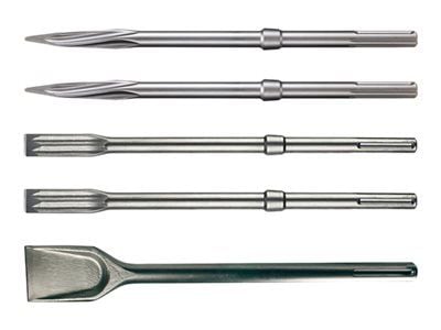 Makita - Meiselsett - for murverk - flat, spiss, spade - 5 deler - 25 mm, 50 mm - SDS-max - lengde: 400 mm, 350 mm