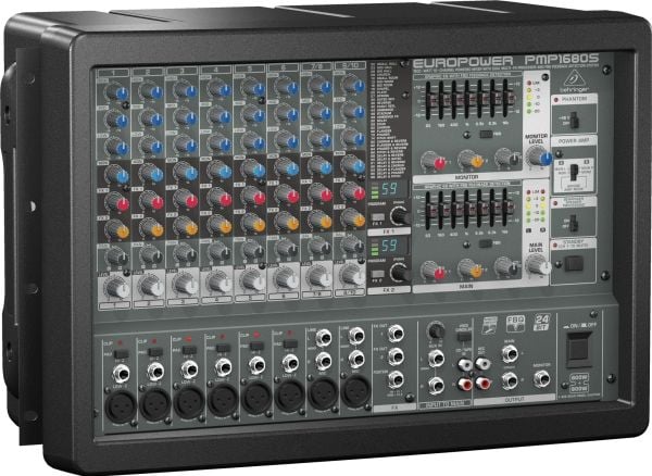 Behringer PMP1680S, 10 kanaler, Rack-montering, 1050 W, Sort