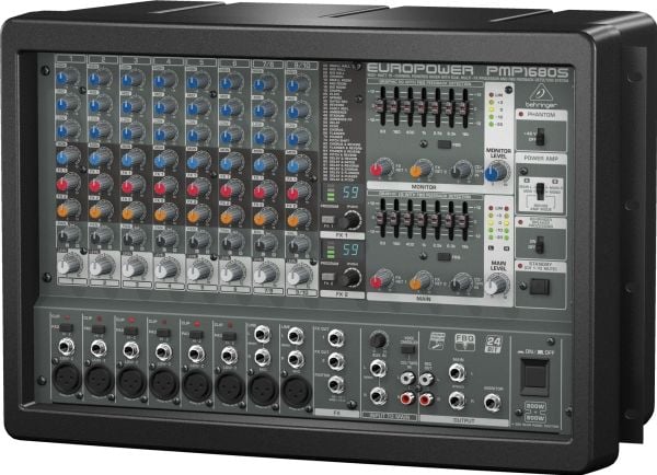 Behringer PMP1680S, 10 kanaler, Rack-montering, 1050 W, Sort