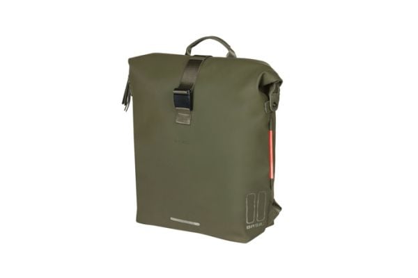 Basil SoHo, Bakre, Sykkelveske, Polyurethan, Grønn, 17 l, 5 kg