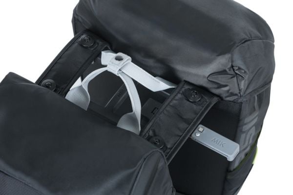 Basil Miles MIK, Bakre, Sykkelveske, Polyester, Sort, 34 l, 10 kg