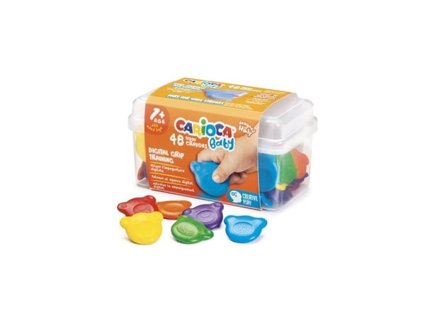 Carioca Teddy BABY, 48 kpl, Sininen, Vihreä, Oranssi, Punainen, Violetti, Keltainen, 1 vuosi/vuosia, Poika/tyttö, Motor skills training, Laatikko