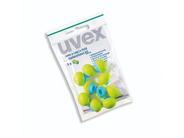 Uvex 2125351, Gjenbrukbar øreplugg, In-ear, Blå, Grønn, 24 dB, 60 stykker
