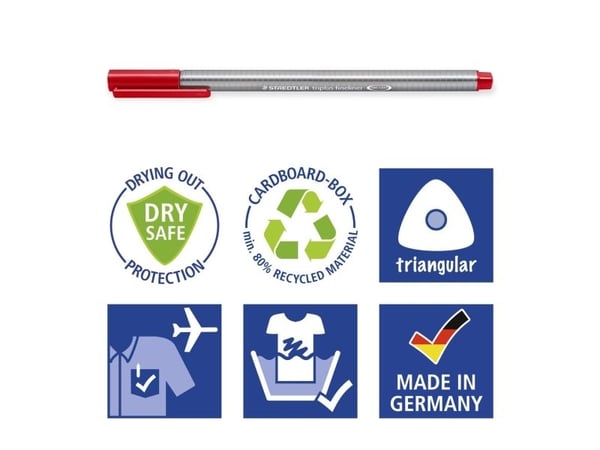 Fineliner Staedtler® triplus® 334 med 8+2 stk. ass. farver