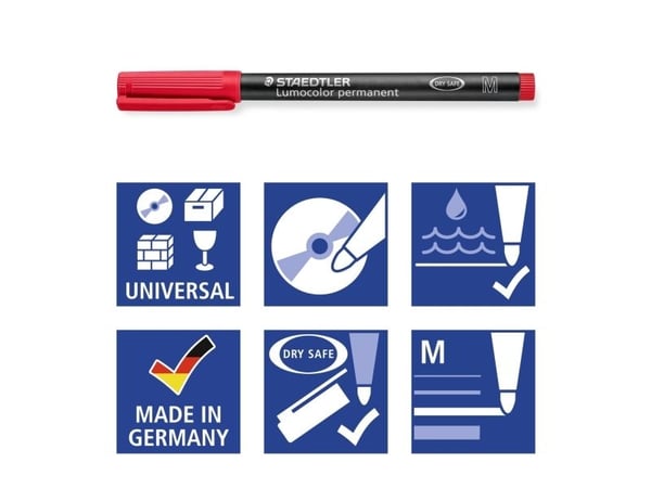 Staedtler Lumocolor® 317 WP4-8 Medium 0,8-1 mm med 8 stk. ass. farver