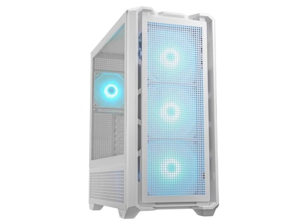 COUGAR CGR-57C9W-RGB, Full Tower, PC, Vit, ATX, CEB, EATX, micro ATX, Mini-ITX, Spela, Blå, Grön, Röd