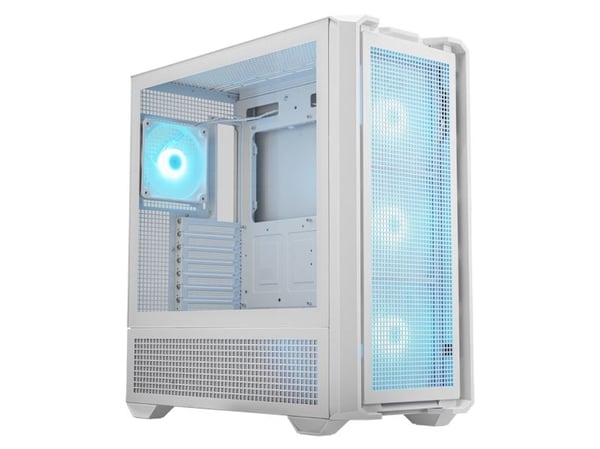COUGAR CGR-57C9W-RGB, Full Tower, PC, Vit, ATX, CEB, EATX, micro ATX, Mini-ITX, Spela, Blå, Grön, Röd