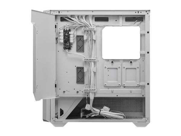 COUGAR CGR-57C9W-RGB, Full Tower, PC, Vit, ATX, CEB, EATX, micro ATX, Mini-ITX, Spela, Blå, Grön, Röd