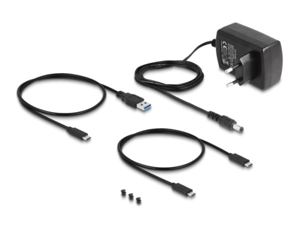 Delock USB Type-C-muunnin 1 x M.2 SSD:lle tai 1 x SATA SSD:lle / kiintolevylle