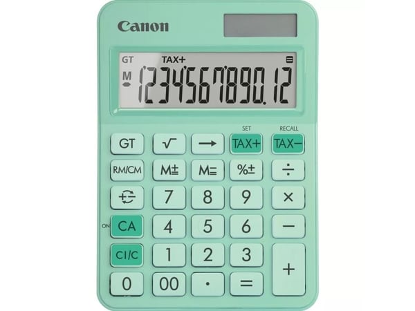 Canon LS-125KB - Skrivebordskalkulator - 12 sifre - solpanel, batteri - grønn
