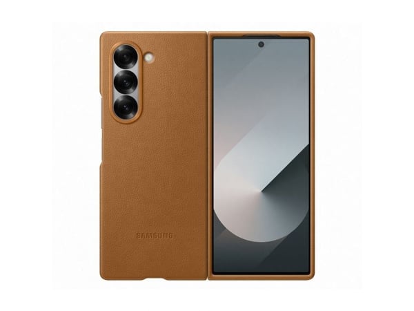 Samsung EF-VF956 - Beskyttelsesboks lommebok for mobiltelefon - veganlær - gyllenbrun - for Galaxy Z Fold6