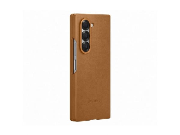 Samsung EF-VF956 - Beskyttelsesboks lommebok for mobiltelefon - veganlær - gyllenbrun - for Galaxy Z Fold6