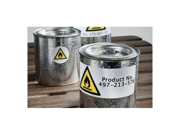 Avery L4775-100, Valkoinen, Pyöristetty suorakulmio, Kiinteä, A4, Polyesteri, Matta