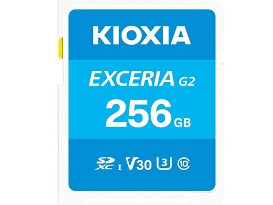Kioxia LNEX2L256GG4, 256 GB, MicroSDXC, klasse 10, UHS-I, 100 MB/s, 50 MB/s