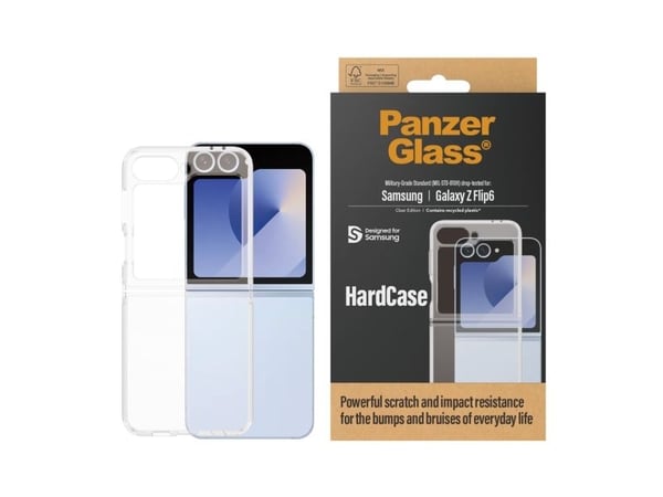 PanzerGlass HardCase - Baksidedeksel for mobiltelefon - polykarbonat, termoplast-polyuretan (TPU) - gjennomsiktig - for Samsung Galaxy Z Flip6