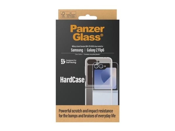 PanzerGlass HardCase - Baksidedeksel for mobiltelefon - polykarbonat, termoplast-polyuretan (TPU) - gjennomsiktig - for Samsung Galaxy Z Flip6