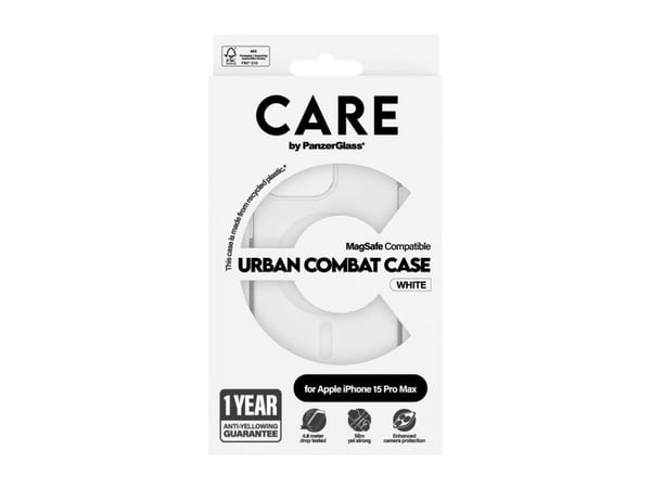 CARE by PanzerGlass Urban Combat - Baksidedeksel for mobiltelefon - MagSafe-samsvar - oleofobisk belegg, termoplast-polyuretan (TPU), polykarbonat ...