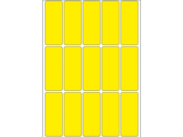 HERMA - Permanent klæbemiddel - gul - 20 x 50 mm 480 etikett(r) (32 ark x 15) etiketter